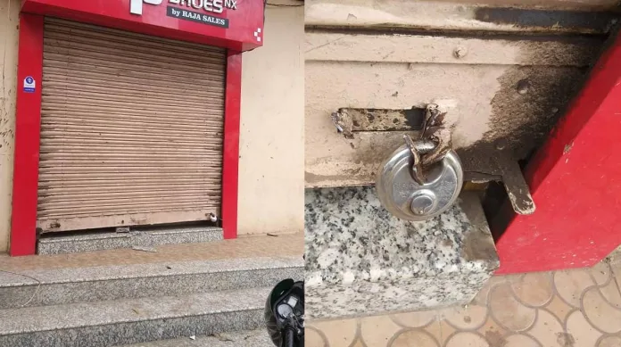 shoe shop in jalgaon was blown up