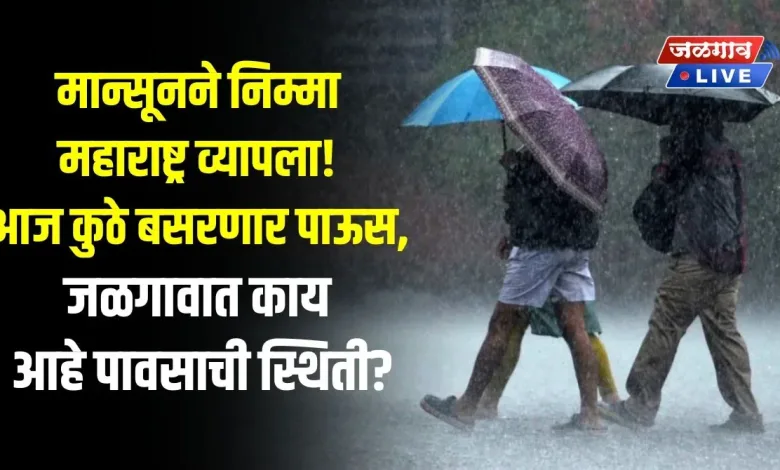 मान्सूनने निम्मा महाराष्ट्र व्यापला! आज कुठे बरसणार पाऊस, जळगावात काय आहे पावसाची स्थिती? 1 11JuneRain jpg webp