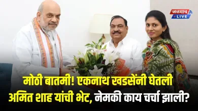 मोठी बातमी! एकनाथ खडसेंनी घेतली अमित शाह यांची भेट, नेमकी काय चर्चा झाली? 7 khadse shah met jpg webp