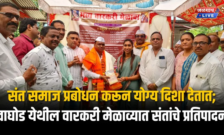 संत समाज प्रबोधन करून योग्य दिशा देतात; वाघोड येथील वारकरी मेळाव्यात संतांचे प्रतिपादन 1 sant