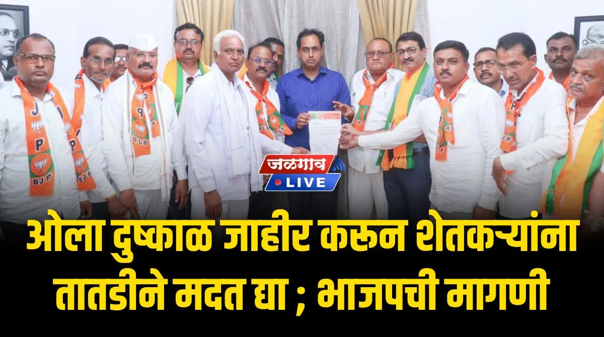 Jalgaon : ओला दुष्काळ जाहीर करून शेतकऱ्यांना तातडीने मदत द्या ; भाजपची मागणी 1 Bd