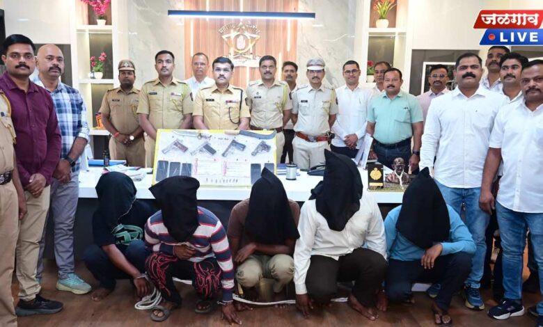 जळगावात गँगवार आणि हत्याकांडाचा कट उधळला; शस्त्रास्त्रांसह ५ जणांना अटक 1 gang