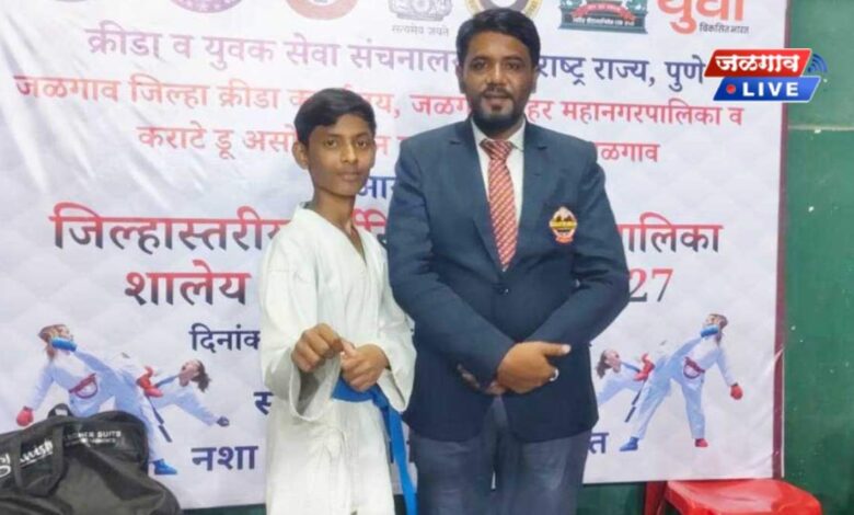 जिल्हास्तरीय कराटे स्पर्धेत डॉ. उल्हास पाटील इंग्लिश मीडियम स्कूलच्या विद्यार्थ्यांचे यश 1 kerate